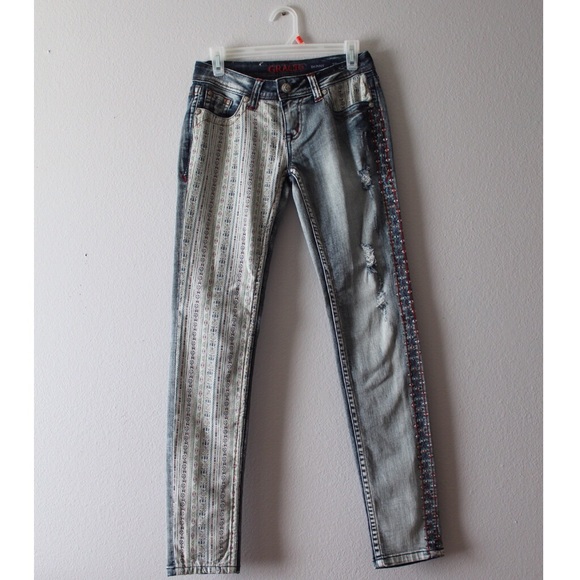 Aztec Pattern Jeans - Picture 1 of 8